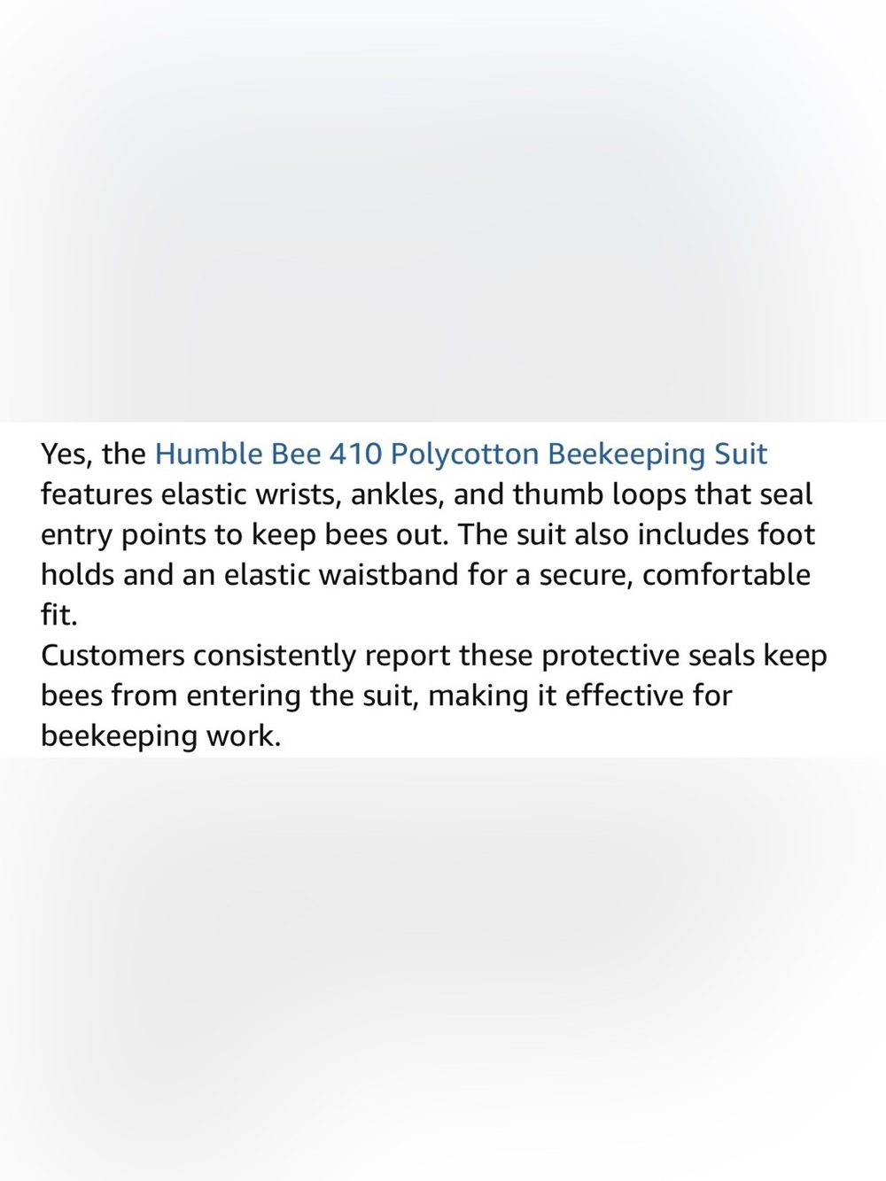 Humble Bee Beekeeping Suit 410 Polycotton-with round veil. Unisex. XS. - Picture 8 of 11